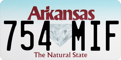 AR license plate 754MIF