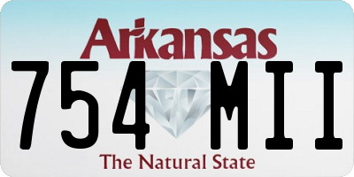 AR license plate 754MII