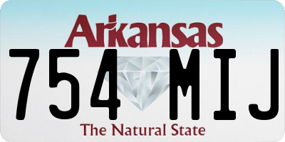 AR license plate 754MIJ