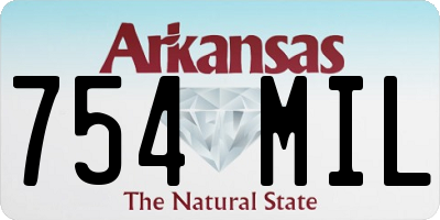 AR license plate 754MIL