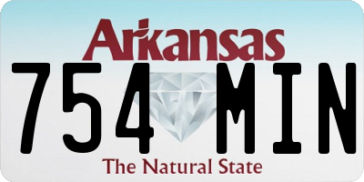 AR license plate 754MIN