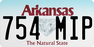 AR license plate 754MIP