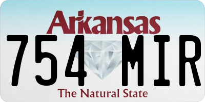 AR license plate 754MIR