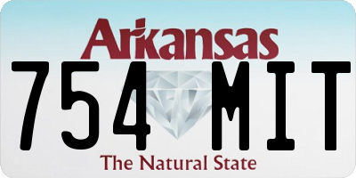 AR license plate 754MIT