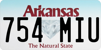 AR license plate 754MIU