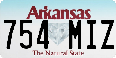AR license plate 754MIZ
