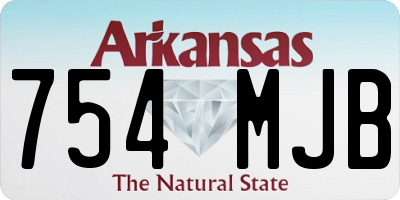 AR license plate 754MJB