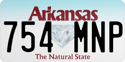 AR license plate 754MNP
