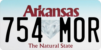AR license plate 754MOR