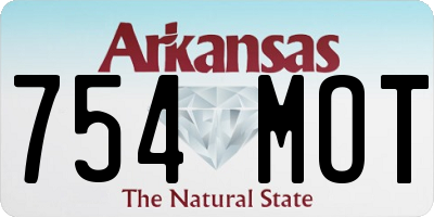 AR license plate 754MOT