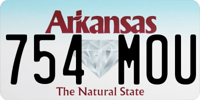 AR license plate 754MOU