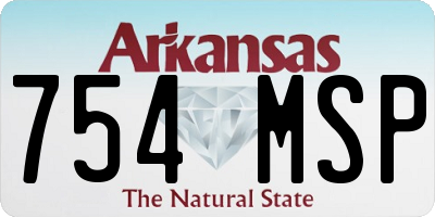 AR license plate 754MSP