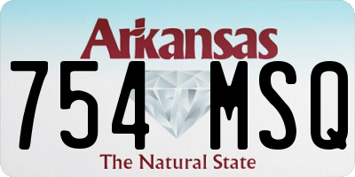 AR license plate 754MSQ