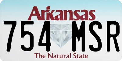 AR license plate 754MSR