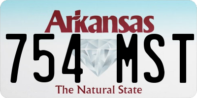 AR license plate 754MST