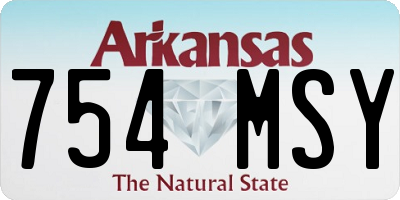 AR license plate 754MSY