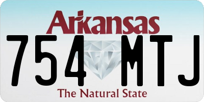 AR license plate 754MTJ
