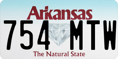 AR license plate 754MTW