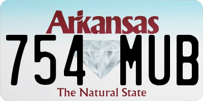 AR license plate 754MUB