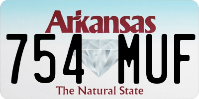 AR license plate 754MUF