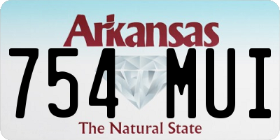 AR license plate 754MUI