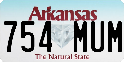 AR license plate 754MUM