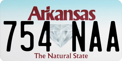 AR license plate 754NAA