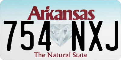 AR license plate 754NXJ