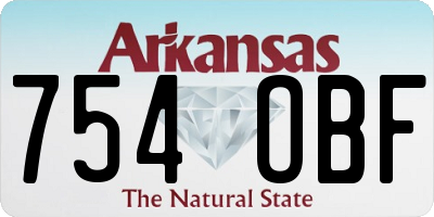 AR license plate 754OBF
