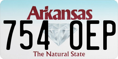 AR license plate 754OEP