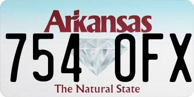 AR license plate 754OFX