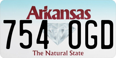 AR license plate 754OGD