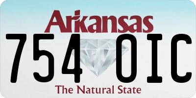 AR license plate 754OIC