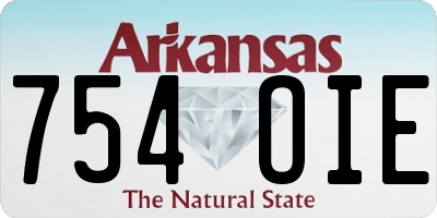 AR license plate 754OIE