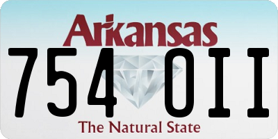 AR license plate 754OII