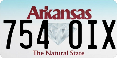 AR license plate 754OIX