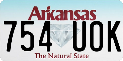 AR license plate 754UOK