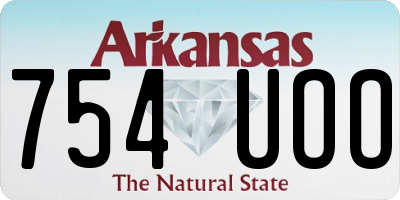 AR license plate 754UOO