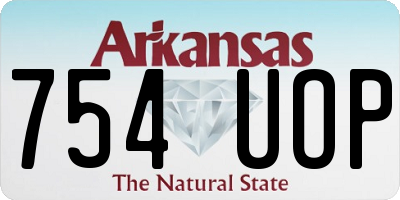 AR license plate 754UOP