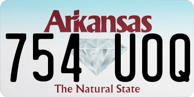 AR license plate 754UOQ