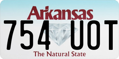 AR license plate 754UOT
