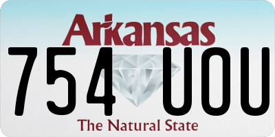 AR license plate 754UOU