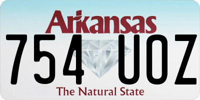 AR license plate 754UOZ