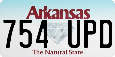 AR license plate 754UPD