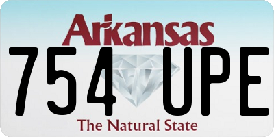 AR license plate 754UPE