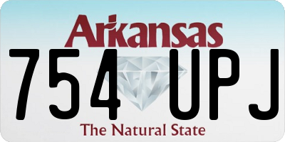 AR license plate 754UPJ