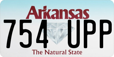 AR license plate 754UPP