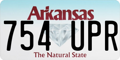 AR license plate 754UPR