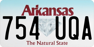 AR license plate 754UQA