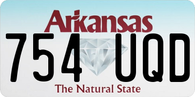 AR license plate 754UQD